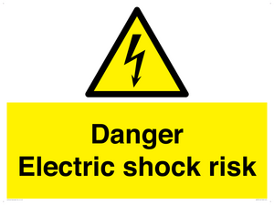 Danger Electric shock risk